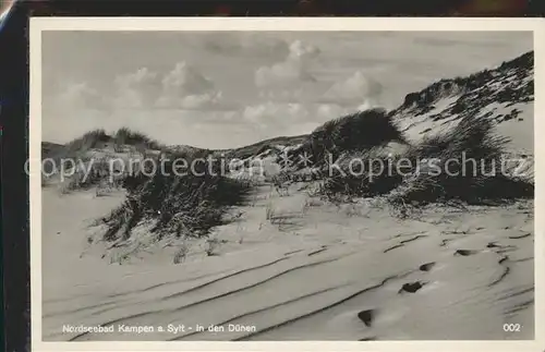 Kampen Sylt Duenen Kat. Kampen (Sylt)