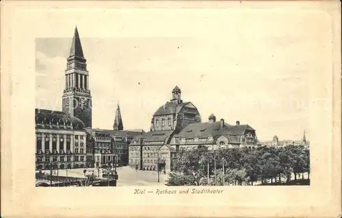 Kiel Rathaus und Stadttheater Kat. Kiel