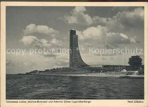 Laboe Marine Ehrenmal Admiral Scheer  Jugendherberge Kat. Laboe