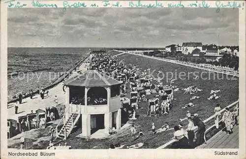 Buesum Nordseebad Suedstrand Kat. Buesum