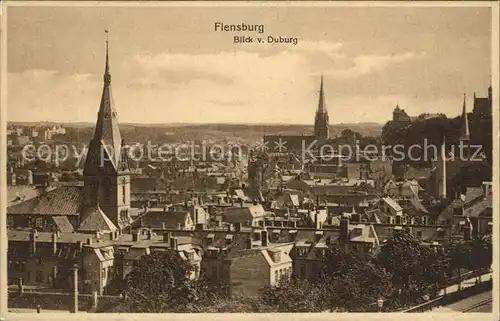 Flensburg Blick von Duburg Kat. Flensburg