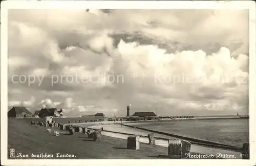 Buesum Nordseebad Strand Deich Kat. Buesum