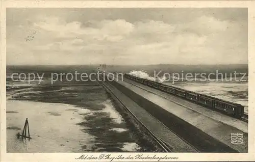 Hindenburgdamm Eisenbahn Kat. Sylt Ost