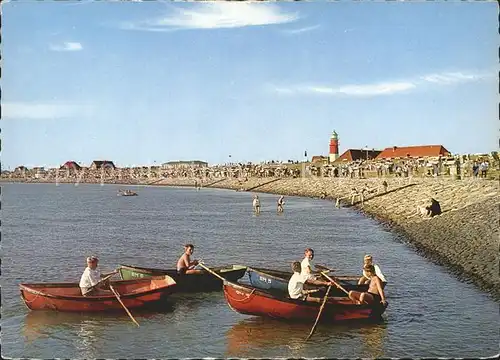 Buesum Nordseebad Bootsfahren Korbstrand  Kat. Buesum