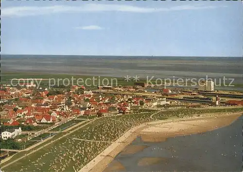 Buesum Nordseebad Korbstrand Fliegeraufnahme Kat. Buesum