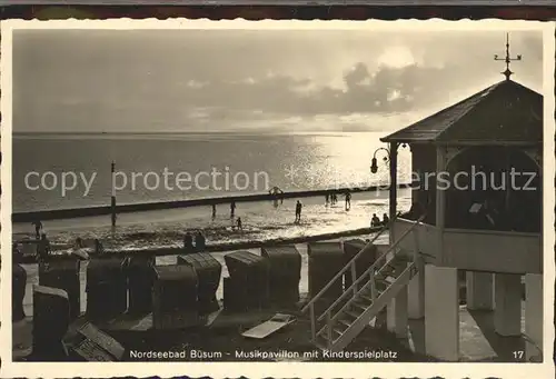 Buesum Nordseebad Musikpavillon  Kinderspielplatz Kat. Buesum