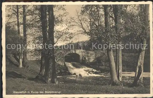 Suederbrarup Wasserfall in Rurup Kat. Suederbrarup