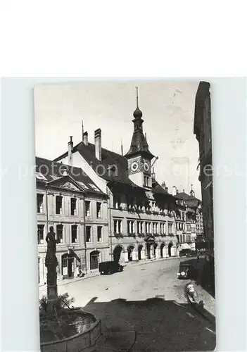 Lausanne VD Place de la Palud et Hotel de Ville Kat. Lausanne