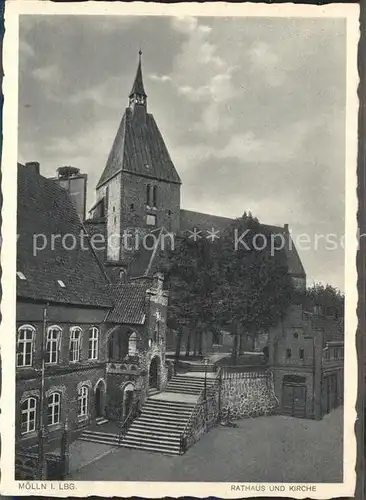 Moelln Lauenburg Rathaus Kirche Kat. Moelln