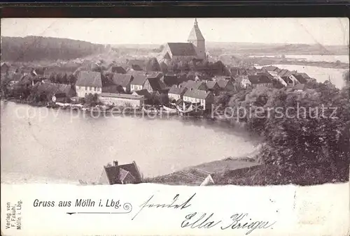 Moelln Lauenburg Panorama Kirche Kat. Moelln