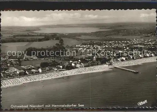 Niendorf Ostseebad Fliegeraufnahme mit Hemmelsdorfr See Kat. Timmendorfer Strand