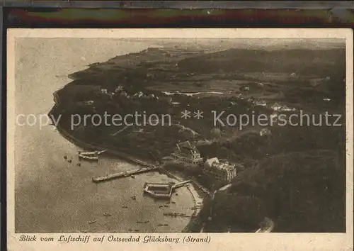 Gluecksburg Ostseebad Blick vom Luftschiff  Kat. Gluecksburg (Ostsee)