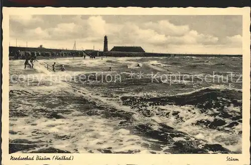 Buesum Nordseebad Sturm Kat. Buesum