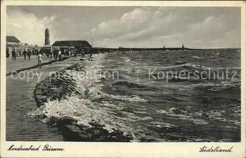 Buesum Nordseebad Suedstrand Kat. Buesum