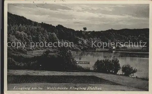 Klingberg am See Waldschaenke Klingberg Pfahlbau Kat. Scharbeutz