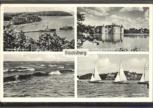 Gluecksburg Ostseebad Schloss Ostseebrandung Segelregatta Kat. Gluecksburg (Ostsee)