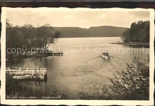 Malente Gremsmuehlen Diekseebucht Kat. Malente