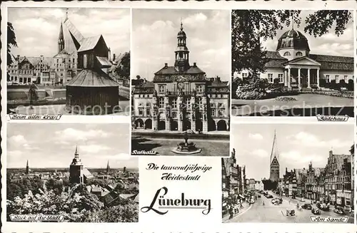 Lueneburg Badehaus Rathaus Alter Kran Kat. Lueneburg