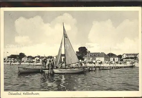 Kellenhusen Ostseebad Bootsanlegesteg Segelboote Strand Kat. Kellenhusen (Ostsee)