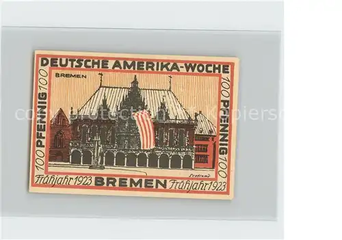 Bremen Deutsch Amerkia Woche Gutschein100 Pfennig Kat. Bremen