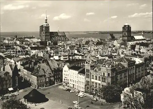 Stralsund Mecklenburg Vorpommern Stadtblick mit Neumarkt Kat. Stralsund