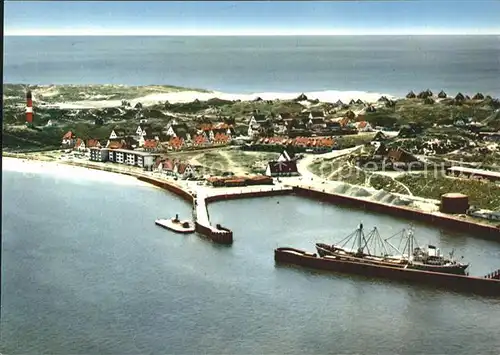 Hoernum Sylt Nordseebad Hafen Dampfer Fliegeraufnahme Kat. Hoernum (Sylt)