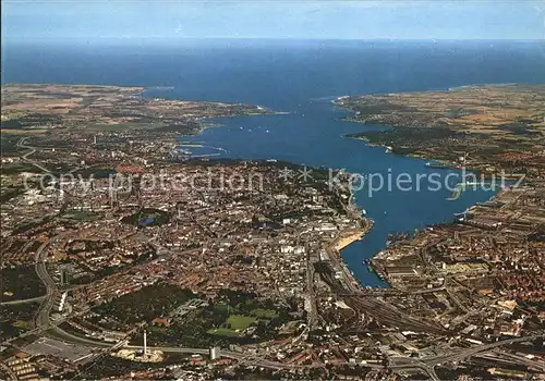 Kiel Fliegeraufnahme mit Foerde  Kat. Kiel