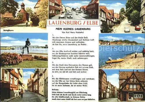 Lauenburg Elbe Schlossturm Der Rufer Elbstrasse Strand Altes Haus Kat. Lauenburg  Elbe