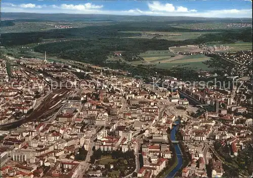 Pforzheim Fliegeraufnahme Uhren Schmuck Kat. Pforzheim