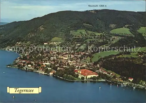 Tegernsee Fliegeraufnahme mit Neureuth Kat. Tegernsee