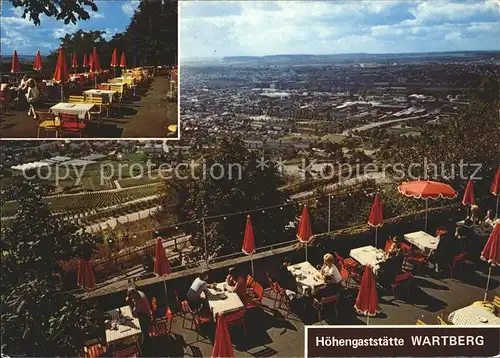 Heilbronn Neckar Hoehengasstaette Wartberg Terrasse Kat. Heilbronn