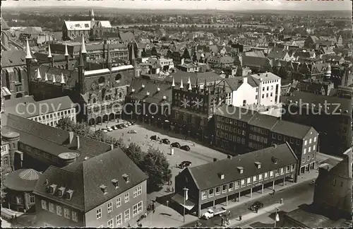 Luebeck Fliegeraufnahme Marktplatz Kat. Luebeck