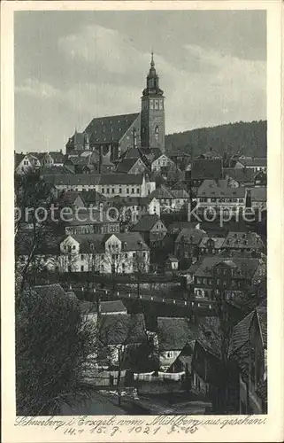 Schneeberg Erzgebirge vom Muehlberg Kat. Schneeberg