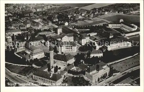 Wuerzburg Fliegeraufnahme Staatl Luitpold Krankenhaus Kat. Wuerzburg