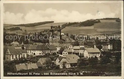 St Peter Schwarzwald Ortsansicht Kat. St. Peter