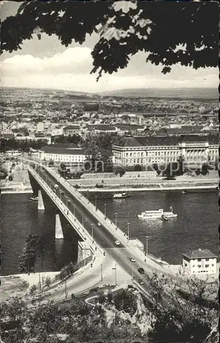 Koblenz Rhein Neue Rheinbruecke und Schloss Kat. Koblenz