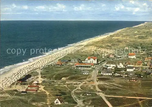 Wenningstedt Sylt Fliegeraufnahme mit Strand Kat. Wenningstedt Braderup (Sylt)