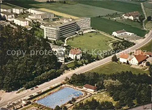 Bad Driburg Fliegeraufnahme Schwimmbad mit Sanatorium Berlin BfA Kat. Bad Driburg