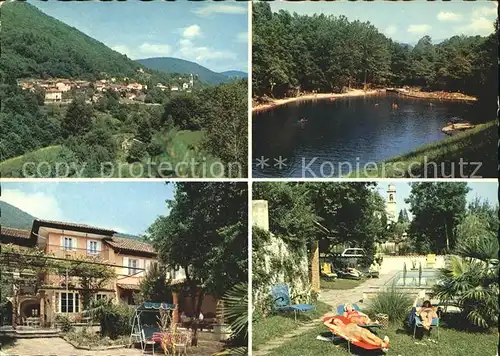 Astano Albergo della Posta Schwimmbad Liegewiese Kat. Astano