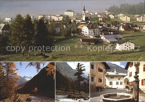 Bever Maloja Brunnen Teilansicht  Kat. Bever