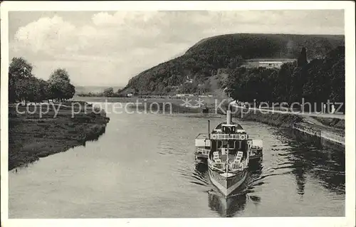 Hoexter Weser Weserpromenade Jugendherberge Wilhelmshoehe Kat. Hoexter