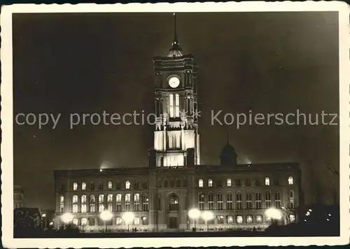 Berlin Rathaus am Abend  Kat. Berlin