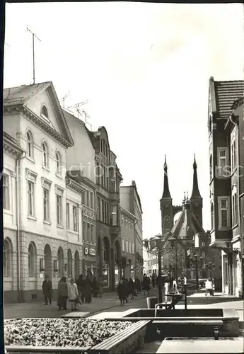 Koethen Anhalt Fussgaengerbereich Altstadt Stadtkirche Holzmarkt  Kat. Coethen