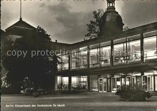 Berlin Konzertsaal der Hochschule fuer Musik Kat. Berlin