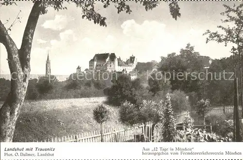 Landshut Isar mit Trausnitz Kat. Landshut