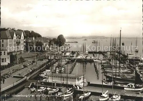 Kiel Hindenburg Ufer und Olympiahafen Kat. Kiel