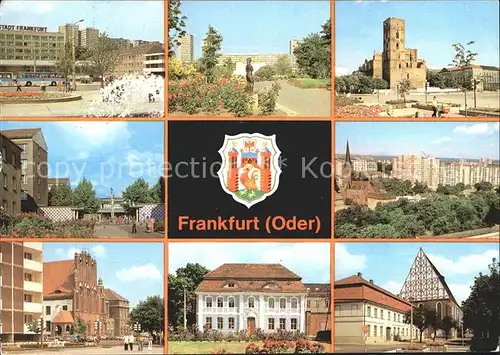 Frankfurt Oder Hotel Stadt Frankfurt Rathaus Botanischer Garten Kleist Gedenkstaette Marienkirche Konzerthalle Collegienhaus Kat. Frankfurt Oder