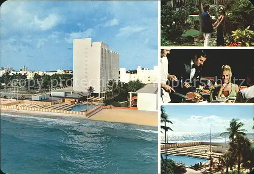 Miami Beach Holiday Inn Garten Dinner Panorama Kat. Miami Beach