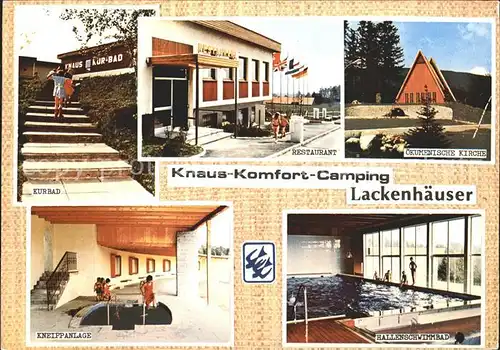 Lackenhaeuser Niederbayern Kurbad Restaurant oekumen Kirche Kneippanlage Hallenschwimmbad Kat. Neureichenau