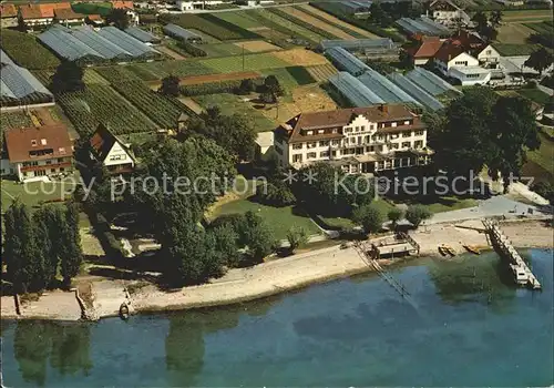 Insel Reichenau Strandhotel Loechnerhaus Fliegeraufnahme Kat. Reichenau Bodensee